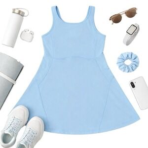 Halara Everyday Cloudful Exercise Dress Snowflake Blue Size XL (Not Easy Peasy)